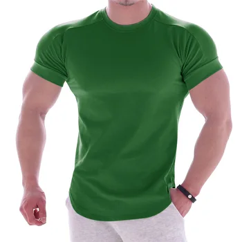 Moški modni t shirt 2020 NOVO Pomlad poletje Slim srajce moški zgornji deli oblačil za Prosti čas Bodybuilding Shont Rokav osebnost tees oblačila za Moške