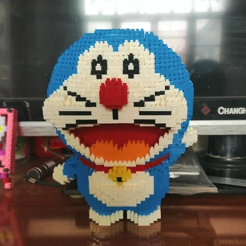 HC 1012 Anime Risanke Doraemon Mačka Živali, Hišne živali, Robot 3D Model DIY Mini Diamond Bloki, Opeke Stavbe Igrača za Otroke, št Polje