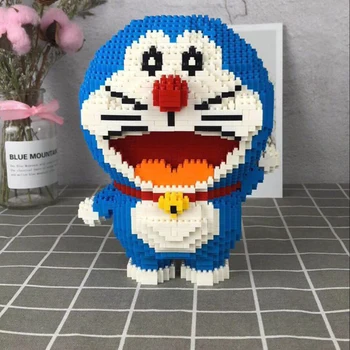 HC 1012 Anime Risanke Doraemon Mačka Živali, Hišne živali, Robot 3D Model DIY Mini Diamond Bloki, Opeke Stavbe Igrača za Otroke, št Polje