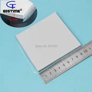 5Pcs Gdstime Hlajenje Silikonski Prevodni Pad Toplotne Blazinice 100 mm x 100 mm x 5 mm