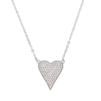 925 sterling srebro mikro utrla cz srce ogrlico sijoče kubičnih cirkonij valentines darilo za ljubitelje elegance in Romantičen nakit