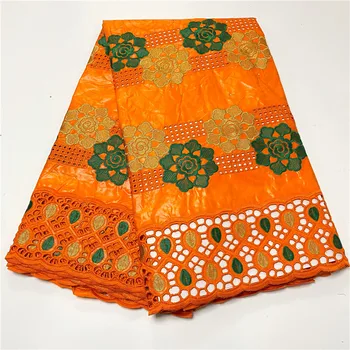 Afriške bazin riche tkanine z brode Najnovejše modne vezenje bazin čipke tkanine z neto čipke 2.5 metrov HL062702