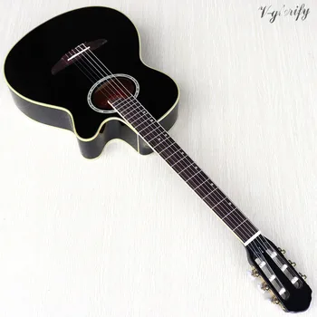 Park 39 palčni black fra modela klasične kitare visokega sijaja konča 6 string klasične kitare za začetnike