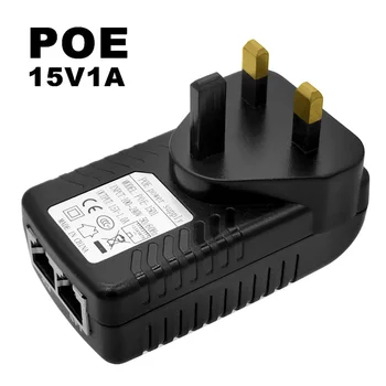 CCTV Varnostni Nadzor PoE Napajanje 48V 0.5 A 24W POE Stenske Vtičnice POE Injektor Ethernet Adapter IP Kamero Telefona KRALJESTVU Plug