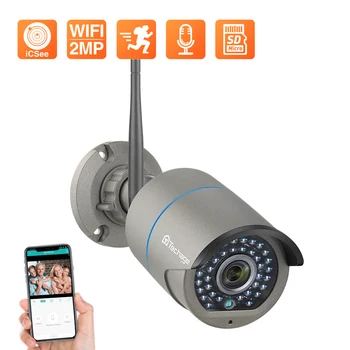 Techage 1080P Brezžična IP Kamera dvosmerni Audio Nepremočljiva WiFi Kamera Za Naše Brezžične CCTV Sistema NVR Kit P2P Oddaljeni Dostop