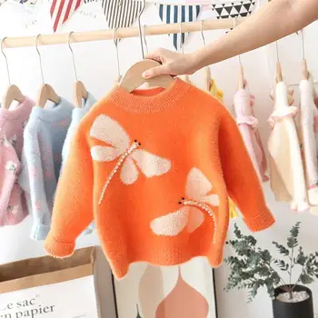 Dekleta puloverji pomlad jesen otrok puloverju vrhovi oblačila za dojenčka dekle otroci moda mehka jopica obleke 1 2 3 4 letih todder