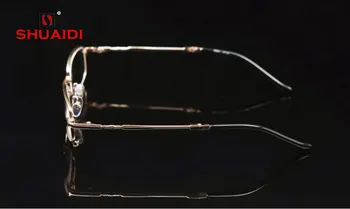 = SHUAI DI = Zlato, Nikelj-Bakrove Zlitine Okvir Obravnavi Očala Ultra-lahki Prenosni Krat Polno-Rim Očala +0.5 +0.75 +1 NA +6