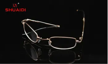 = SHUAI DI = Zlato, Nikelj-Bakrove Zlitine Okvir Obravnavi Očala Ultra-lahki Prenosni Krat Polno-Rim Očala +0.5 +0.75 +1 NA +6
