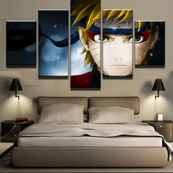 Stene Umetniške grafike HD Okvir Tableau Platno 5 Kos/Kos Naruto Animacija Doma Dekoracijo Modularni Slike Za dnevno Sobo Uokvirjena
