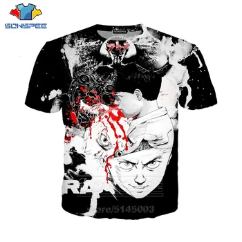 Akira T Shirt Poletje Nov Moški Ženske Taro Kanda Majica 3D Tiskanja Ishima Tiexiong Kratek Rokav Hip Hop Street Vrh Puloverju C044