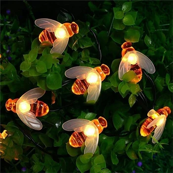 3M 20 LED Čebelami LED Osvetlitev Strune Nepremočljiva Pravljice Vrt Svetlobe Božično Drevo Počitnice Novo Leto Stranka Prostem Luči Dekor