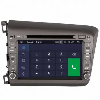 Zaslon na dotik, IPS DSP Android 9.0 Avto dvd Multimedijski Predvajalnik, GPS Navi za Honda CIVIC 2012+ avto Avdio Video radio stereo vodja enote