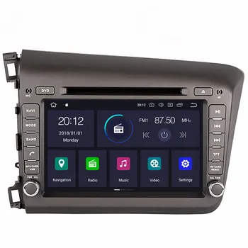 Zaslon na dotik, IPS DSP Android 9.0 Avto dvd Multimedijski Predvajalnik, GPS Navi za Honda CIVIC 2012+ avto Avdio Video radio stereo vodja enote