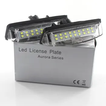 2pcs Bela LED Številka Licence Ploščo Žarnice Canbus, Za Mitsubishi Colt plus Grandis 12V