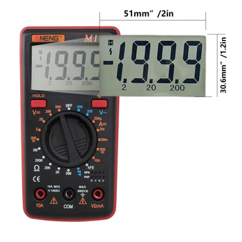 Večfunkcijsko 19999 Šteje Digitalni Multimeter NKV Pogostost Odpornosti Auto Power off AC DC Napetost Ampermeter Trenutno