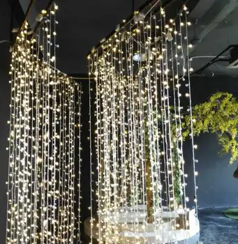 Božič Led Luči, Zavese Garland 3X3M 6X3M LED Niz Vila Dekorativni na Prostem, v Zaprtih prostorih Doma Poročno Dekoracijo Neto Svetlobe