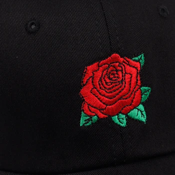 2018 nove Rdeče Rose Cvet Baseball Kapa s šcitnikom Ženske vrnitev žoge Skp Z Očetom Klobuk Žensko Hip Hop Sonce Poleti blagovne znamke skp klobuki na debelo