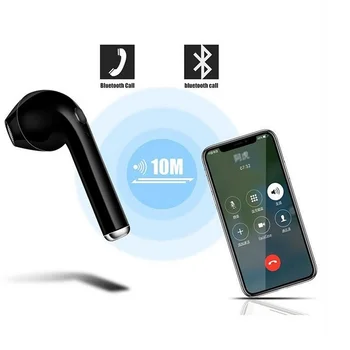 I7s TWS uho brsti Bluetooth Slušalke Brezžične slušalke Z Mikrofonom Slušalke v uho prostoročno čepkov Najboljše glave za vse, Pametni telefon