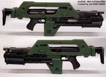 Brezplačna dostava za 1:1 obsega Tujec 3 orožja M41 - pulse puška 3 d papirja model DIY igrače za božično darilo