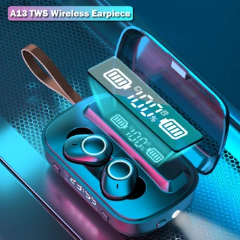 A13 TWS Bluetooth 5.1 Slušalke 2000mAh Polnjenje Box Brezžične Slušalke 9D Stereo Šport Vodotesne Slušalke Z Mikrofonom