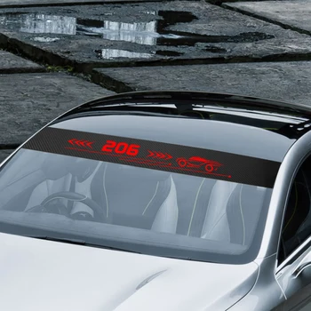 135cmX20cm Avto Prednje Okno Vetrobransko steklo Nalepko Nalepko Za Peugeot 206 Avto Nalepke za Avto Šport Styling