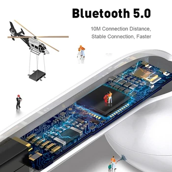 Konsmart TWS Bluetooth Slušalke za iPhone XR XS 11 Pro Max 6 7 8 Plus Samsung Mobilni Telefon Huawei Airoha Brezžični Čepkov