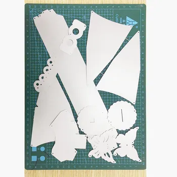 3D Metulj Krovni Okvir Kovinski Rezanje Umre Matrice Za DIY Scrapbooking Dekoracijo Reliefi Dobavitelj Handcraft Die Cut
