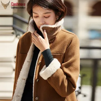 Športna jakna ženska zgosti kratka jakna orodje bombaž volnene plašč ženski 2020 jeseni, pozimi korejska različica belo jakno 3108