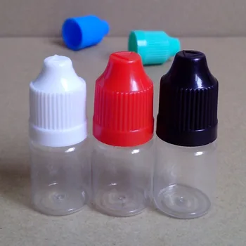 100 kozarcev 5ml Praznih Steklenic Jasno PET Plastike Kapalko Steklenico Z Otrokom Dokaz Skp E Tekočine Vail Brezplačna Dostava