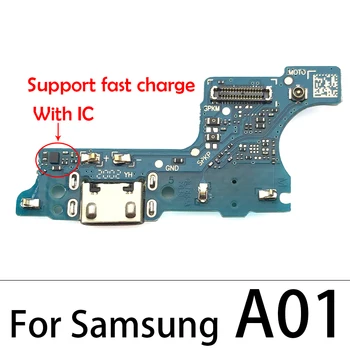 10pcs/veliko , USB Polnjenje Dock priključek za Polnilnik Priključek Za Samsung Galaxy A21 A12 A21S A40 A01 A11 A31 A41 A51 A71 A50 A70 20S A70S