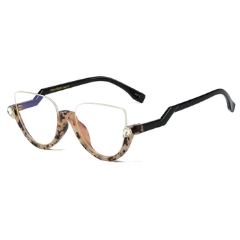 LONSY Anti Modra Svetloba Ženske Očala Pol Okvir Kratkovidnost Očala Okvirji Ženske Pregleden Računalnik Objektiv Optični Eye Glasses