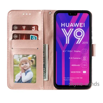 Visoka kakovost PU Usnja Flip Case Za Huawei Y5 Y6 Y7 Y9 2019 Prime 2018 AMN-LX1 Denarnice Knjiga Za Huawei P Smart Plus Z 2019 Primeru