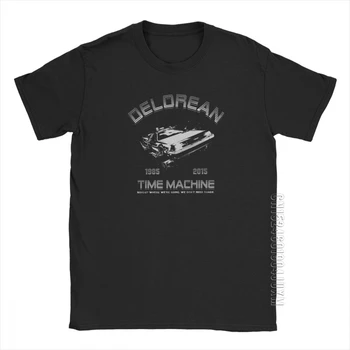 Delorean V Letu Nazaj V Prihodnost, T-Majice Časovni Stroj Majice S Kratkimi Rokavi Moški Oblikovalec Super Tee Shirt Čistega Bombaža Vrhovi