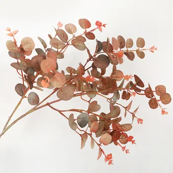 70 cm Jeseni Drevesa Evkaliptusa Veje Ponarejenih Listov, Umetne Rastline Doma Dekoracijo Poročni Vrt Stranka Dekor Steno Cvetje