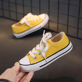 Baby otroci čevlji za dekle, otroci platno čevlji fantje novo pomlad jesen dekleta superge rumena moda malčka čevlji EU 21-37