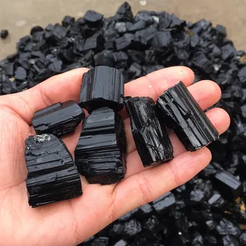 3pcs Raw Črni Turmalin Mineralnih Vzorcu Čakro, Kristali in kamni Metafizične čiščenje zraka za zdravilni kamen