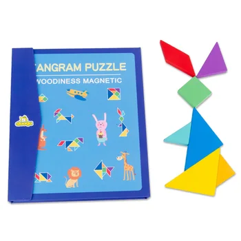 2-4 Let Stari Otroci Magnetno Sestavljanke Knjiga Lesene Igrače Oblike Odbor Otroke Zgodaj Izobraževalne Igrače, Razvoj Puzzle