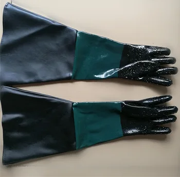 HOLDWIN 1pair sandblaster rokavice Podaljšanje in zadebelitev gumijaste rokavice za sandblast kabinet 24