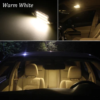 Belo, brez Napak LED žarnice Notranja Vrata Dome Trunk Ligh Komplet Za Mercedes Benz CLK W209 C209 W208 C208 A209 AMG (obdobju 1998-2010)