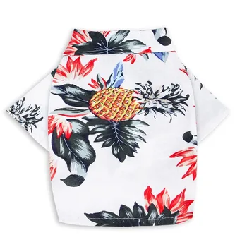 Havajska Tiskanja Pet Oblačila Majice za Oblačila za Pse Srednje Mehko Kostum francoski Buldog Psi Srčkan Pomlad Poletje Dekle Ovratnik Perro