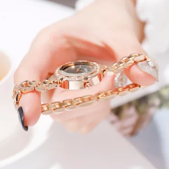 Lvpai Blagovne Znamke Ženske Zapestnica Quartz Ure Luksuzni Rose Zlata Gemstone Nakit Ure Modne Dame Ustvarjalne Watch Reloj Mujer