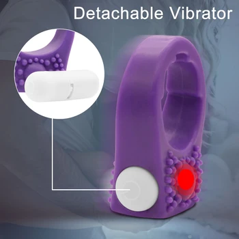 Vibracijska Penis Prstan Za Moške Cockring Klitoris Spodbujanje Vibrator Za Ženske Zapozneli Izliv Obroček Za Penis Za Odrasle Sex Igrače