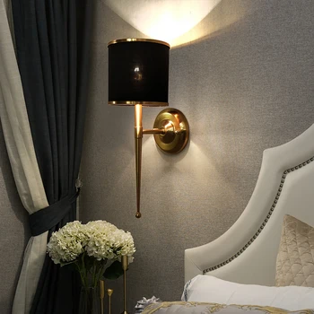 Moderno črno steno rov led lučka sveti luksuzni crystal stenska luč napeljave postelji v dnevni sobi led domov razsvetljavo, notranjo osvetlitev