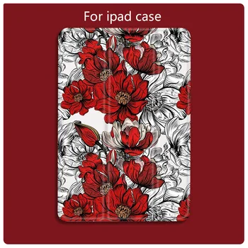 Luksuzni Cvet Tablični Primeru Za Apple iPad Zraka 9.7 2019 fundas PU Slim PU Plastičnih wake Smart Cover Ohišje za iPad mini 5 4 3 2 1