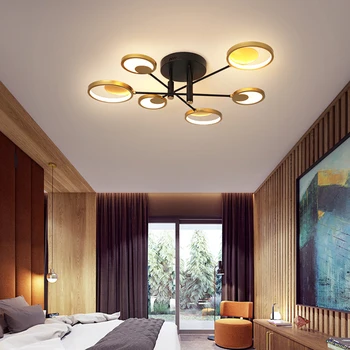 Sodobni Led Lestenec za dnevno sobo, spalnica študija soba lustre de plafond Zlato LED Stropni Lestenec razsvetljave za spalnico doma
