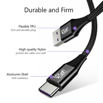 Aikulli 5A 1m USB Tip C Kabel Hitro Polnjenje Mobilnega Telefona Android Polnilnik Tipa C Podatkovni Kabel Za Huawei Samsung Xiaomi USB Kabel