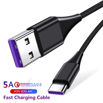 Aikulli 5A 1m USB Tip C Kabel Hitro Polnjenje Mobilnega Telefona Android Polnilnik Tipa C Podatkovni Kabel Za Huawei Samsung Xiaomi USB Kabel