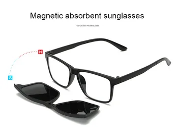 Ultra-lahka, Polarizirana Posnetek Na sončna Očala Moški Ženske Magnetni Očala Eyeglass Okvirji TR90 Optičnih Očal Okvir