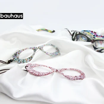 Bauhaus Italija design Obravnavi Očala Acetat Usnja, Ogrlico, Obesek, Presbyopic Okvir Modni Obesek Brezplačna Dostava
