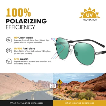 Vrh Moških Klasičnih Pilotni Polarizirana sončna Očala Zeleno Modre Ženske sončna očala Za Moške Vožnje Letalstva Zlitine Okvir Vzmetne Noge UV400